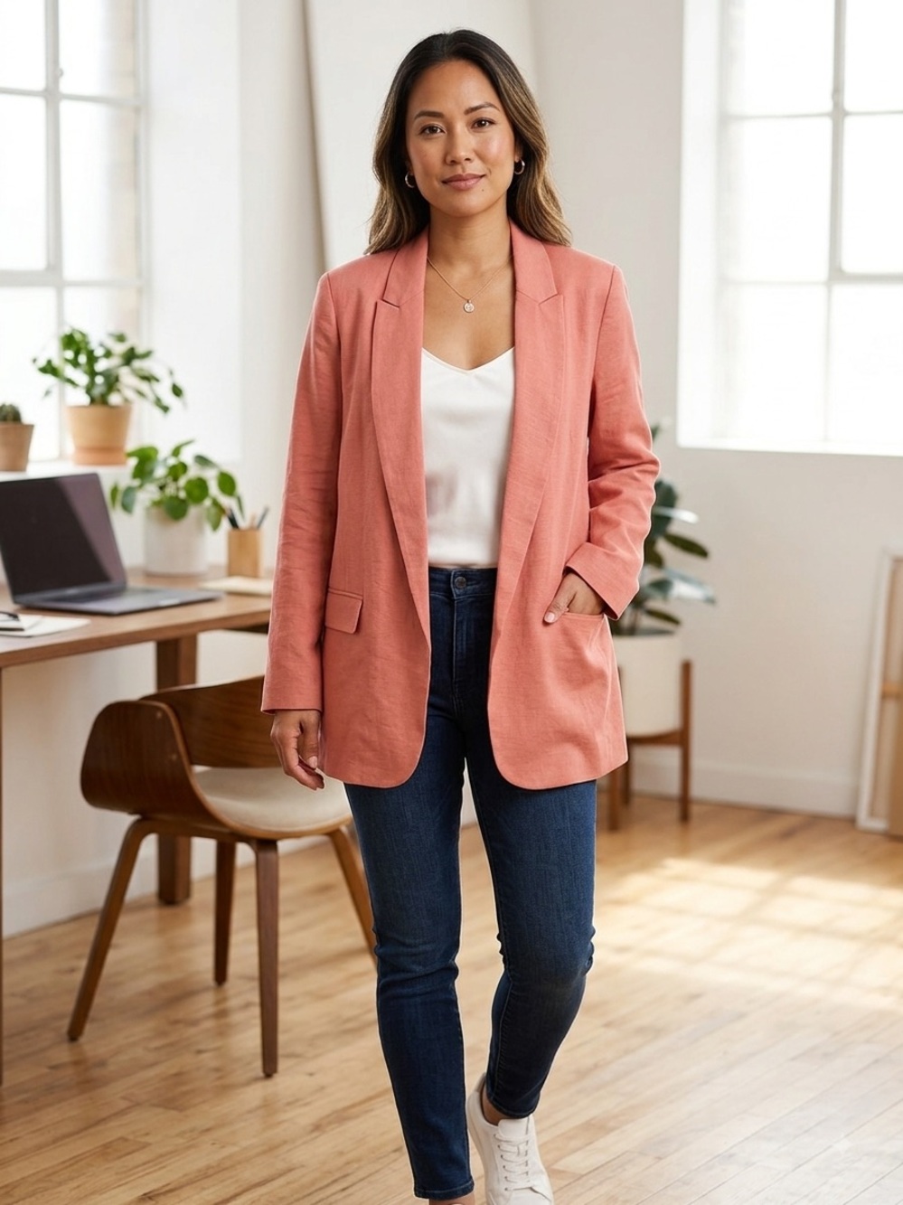 Zara blazer NWT Womens Coral Pink Blazer Jacket Sz xl